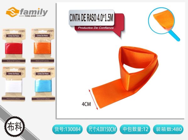 Cinta de raso colorido 4.0*1.5M - Ribbon para manualidades y decoración