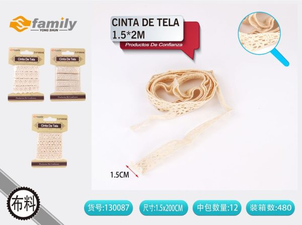 Cinta de tela 2.0*1.8M con encaje - Cintas decorativas