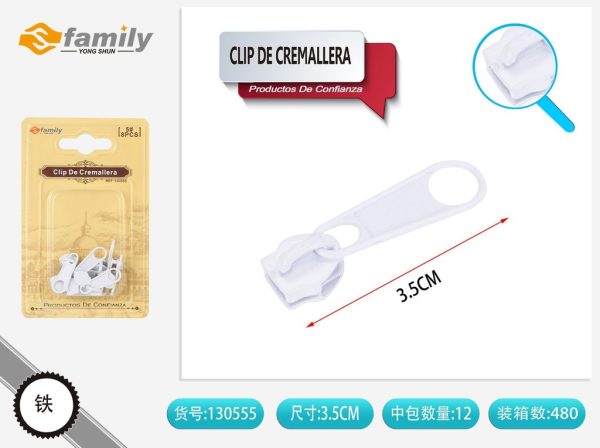 Clip de cremallera blanco 5号 para reparaciones