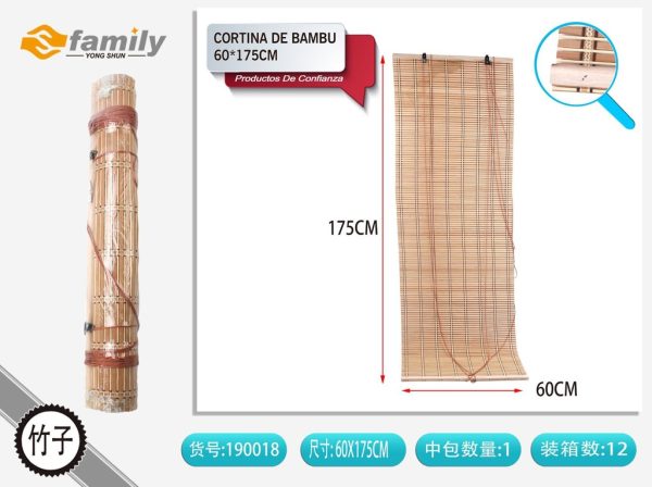 Cortina de bambú 60x175 cm - Decoraciones veraniegas