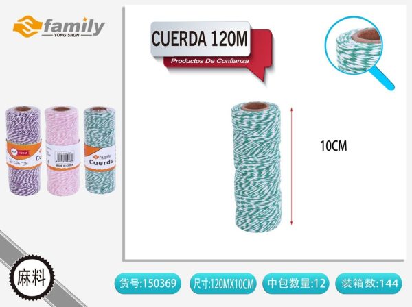 Cuerda 120 m de algodón de colores - Cuerdas y cuerdas