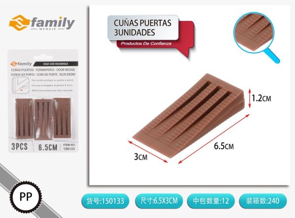 Cunhas puertas 3 unidades - Accesorios para el hogar