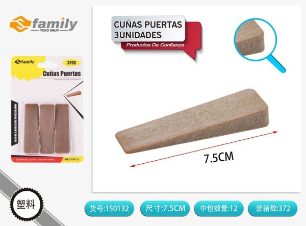 Cuñas para puertas (3 unidades) - Accesorios para el hogar y seguridad