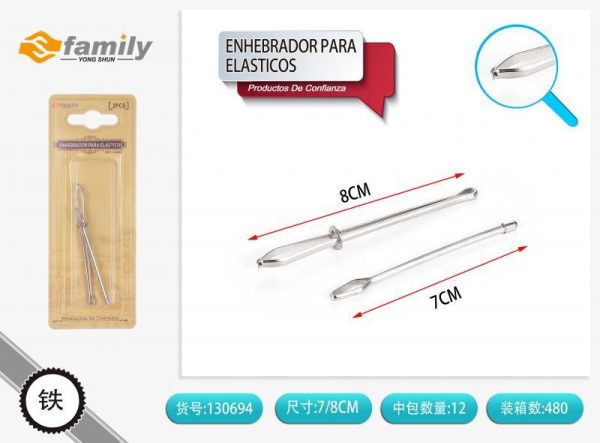 Enhebrador para elásticos 2 piezas - Suministros de costura