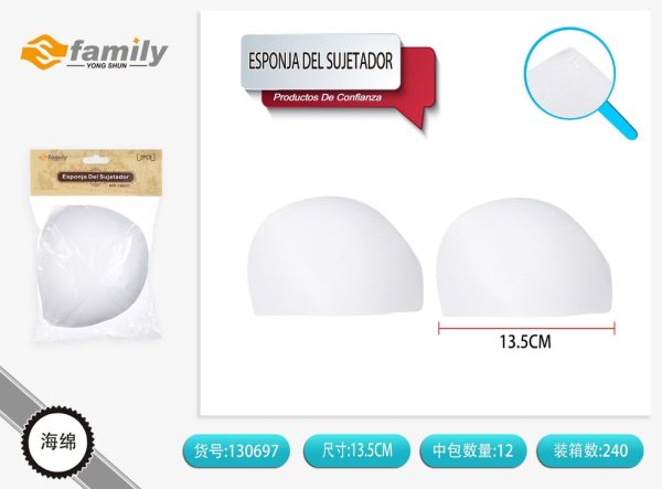 Esponja del sujetador blanca 2 pcs - Accesorios de lencería