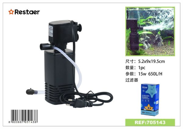 Filtro de acuario 15W - Accesorios para acuarios y filtración