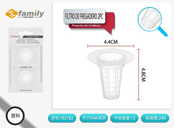 Filtro de fregadero 2 pcs 4.8cm x 4.4cm - Utensilios de cocina