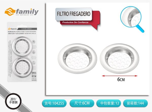 Filtro de fregadero 6.5cm 2pcs - Utensilios de cocina