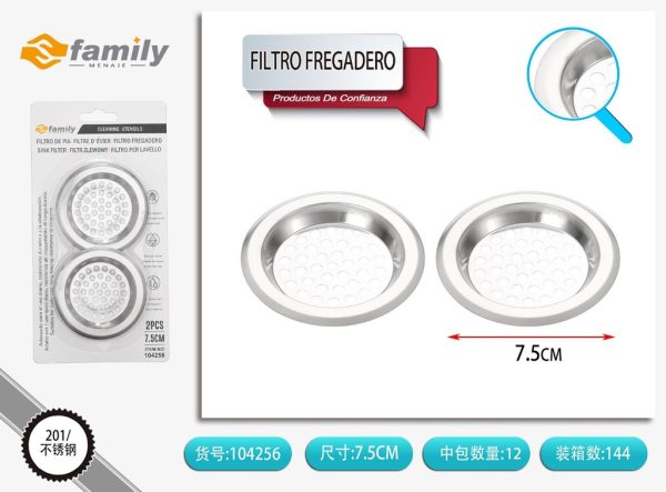 Filtro fregadero 2 piezas 7.5 cm - Accesorios de cocina