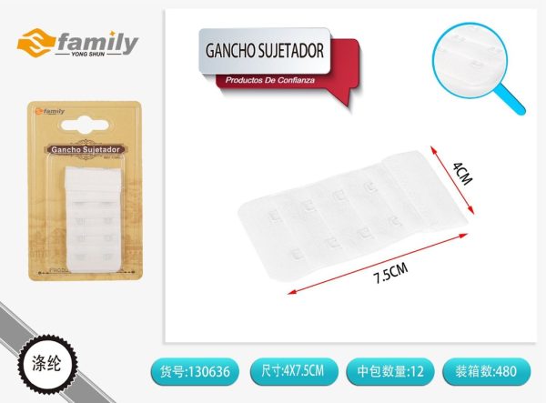 Gancho de sujetador de 2 filas 4 ganchos beige - Accesorios de lencería
