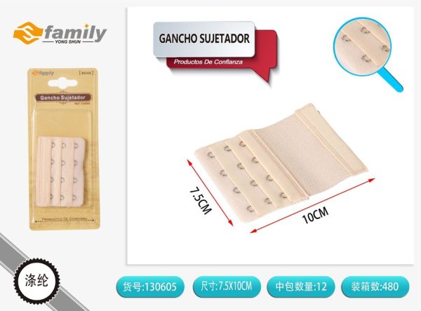 Gancho sujetador beige 4 filas - Accesorios de lencería
