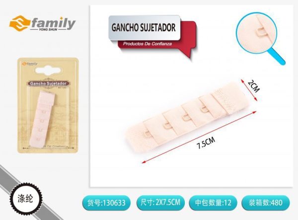 Gancho sujetador beige de 4 ganchos - Accesorios de ropa