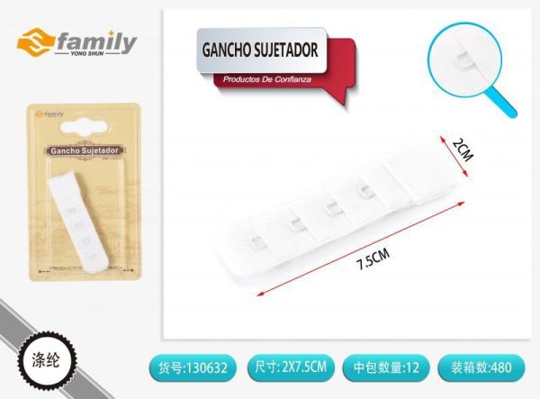 Gancho sujetador blanco de 4 ganchos - Accesorios de ropa