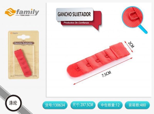 Gancho sujetador rojo de 4 ganchos - Accesorios de ropa