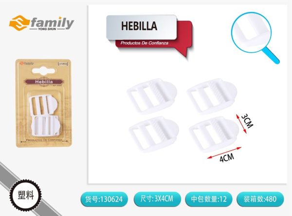 Hebilla blanca 3.2*2 pcs - Accesorios de costura