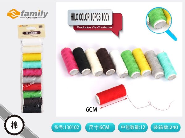 Hilo color 10 pcs 100 yds - Kit de costura y accesorios