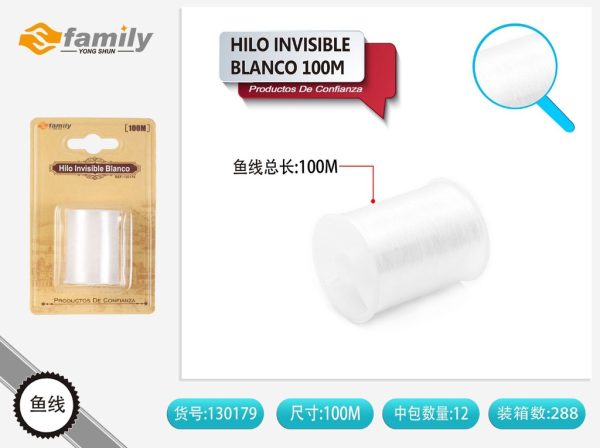 Hilo invisible blanco 100m - Accesorios de costura