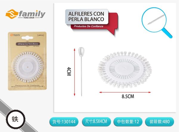 Imperdibles blancos 60PCS - Accesorios de costura