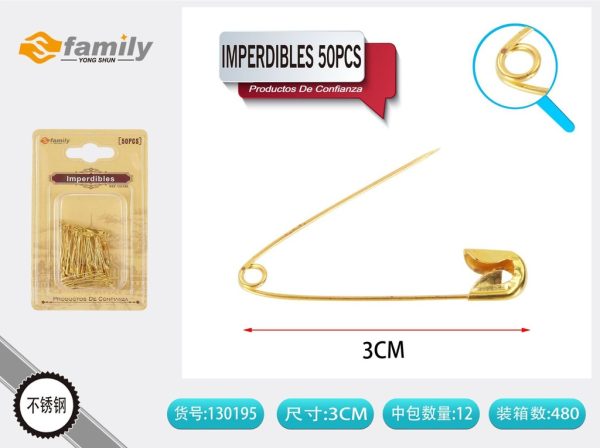 Imperdibles dorados 40PCS - Accesorios de costura