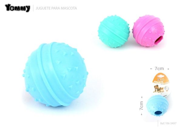 Juguete de bola de goma con sistema de liberación de golosinas para mascotas 7 cm - Nuevos productos para mascotas