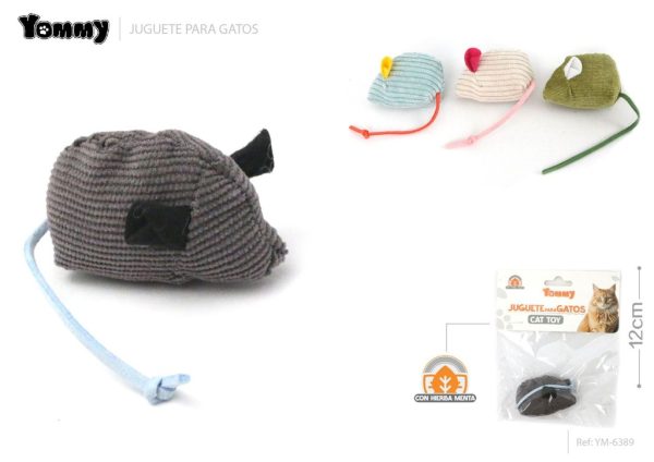 Juguete de ratón de tela con catnip para gatos 12 cm - Nuevos productos para mascotas