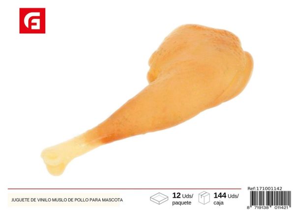 Juguete de vinilo muslo de pollo para mascotas - Juguetes para perros y entretenimiento