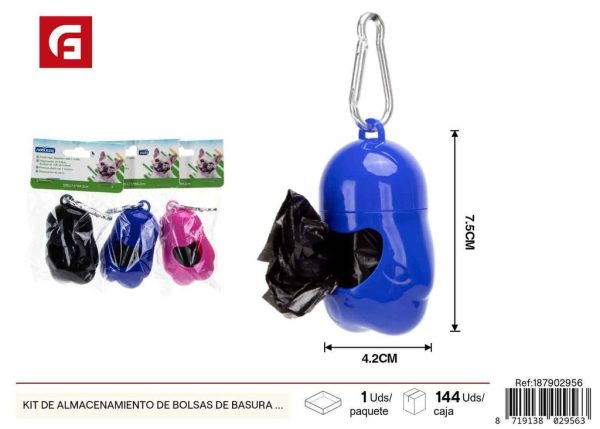 Kit de almacenamiento de bolsas de basura L4.2*W7.5 cm 3 colores mezclados - Accesorios para mascotas