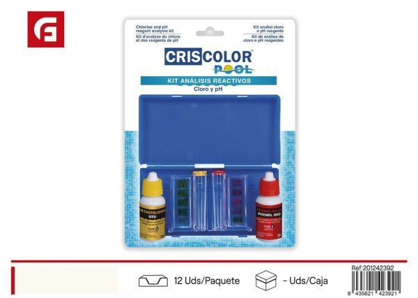 Kit de análisis reactivos cloro y pH - Accesorios para piscina