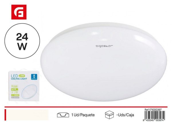 Lámpara de Techo LED 24W 6300K - Iluminación y Plafones