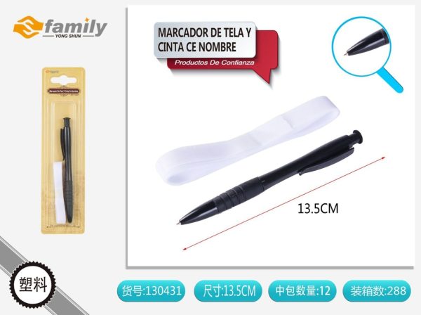 Marcador de tela con cinta para etiquetar ropa y manualidades