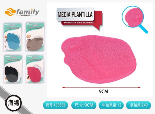 Media plantilla pequeña de esponja para zapatos y comodidad