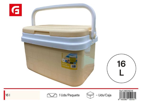 Nevera de espuma 16L amarillo pastel - Contenedores refrigerantes de verano