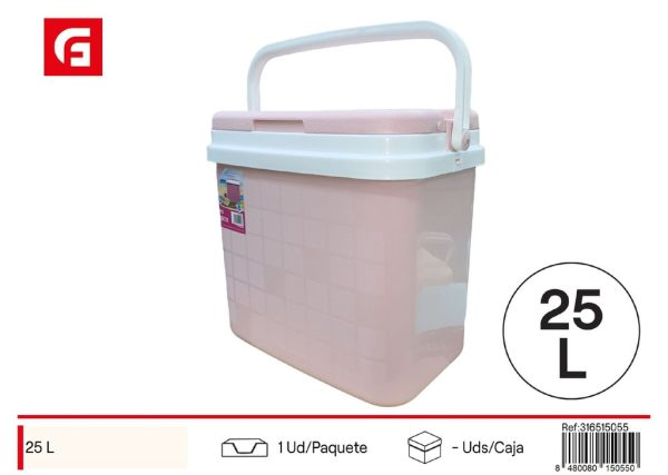 Nevera de espuma 25L rosa pastel - Contenedores refrigerantes de verano