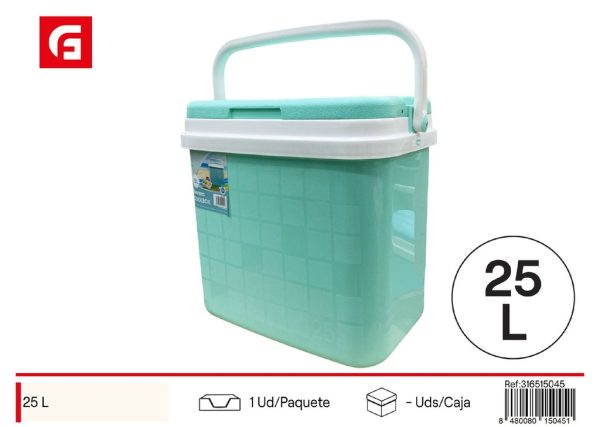 Nevera de espuma 25L verde pastel - Contenedores refrigerantes de verano