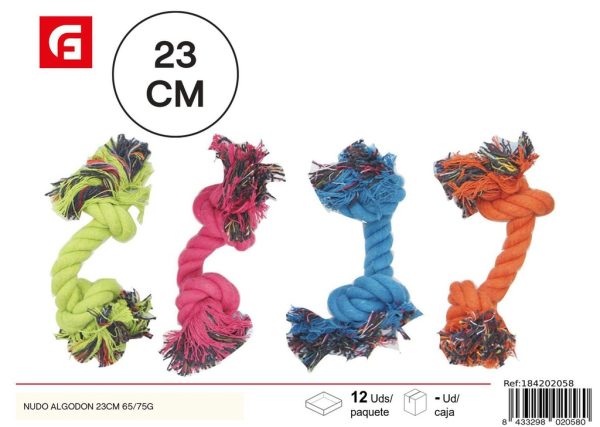 Nudo de algodón para perro 23 cm 65/75 g - Juguete de tela y accesorios de perros