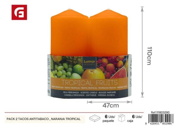 Pack de 2 tacos antitabaco naranja tropical - Ambientadores y velas