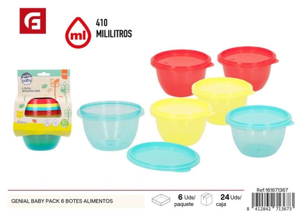 Pack genial para bebé 6 botes - Artículos de bebé