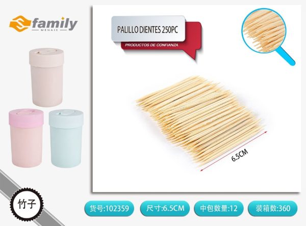 Palillo de dientes 250 unidades - Palillos para fiestas y cocina