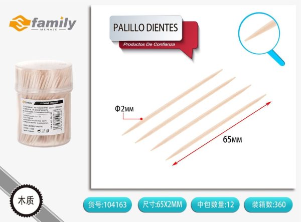 Palos de madera para dientes 2.0 x 65 mm 300 PCS - Accesorios de cocina