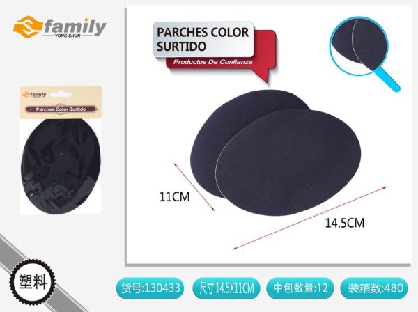 Parches de tela de color negro - Accesorios de costura