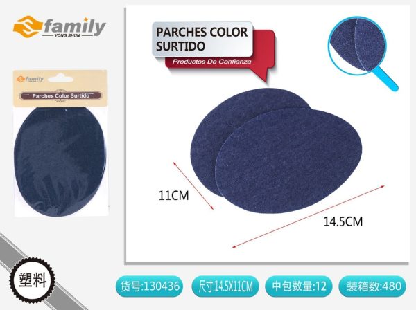 Parches ovales de mezclilla azul marino - Accesorios de costura