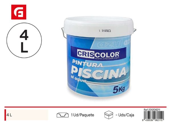 Pintura piscina azul 4L - Mantenimiento estético