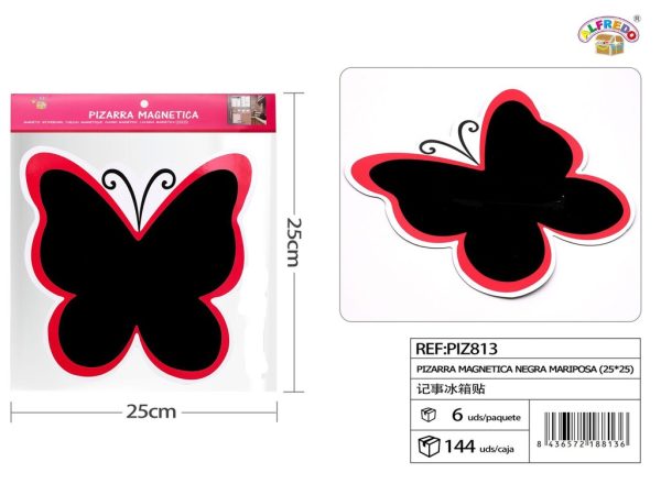 Pizarra magnética negra mariposa 25x25cm - Pizarra magnética decorativa