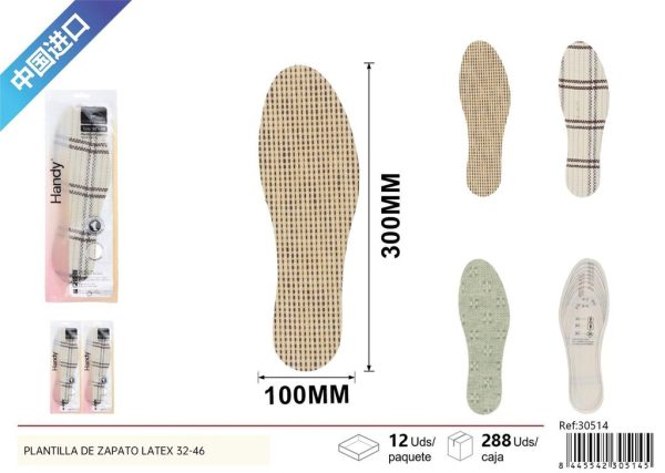 Plantilla de zapato de látex - Talla 32-46 - Imagen 3