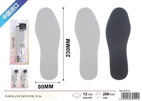 Plantilla de zapato de piel mujer 35-36 - Accesorios de calzado