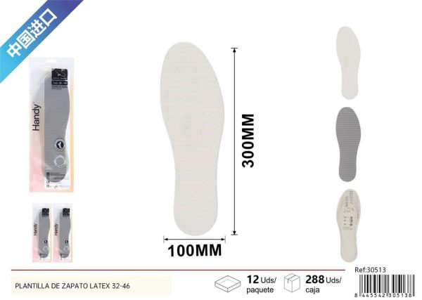 Plantilla de zapato látex 32-46 - Mercería