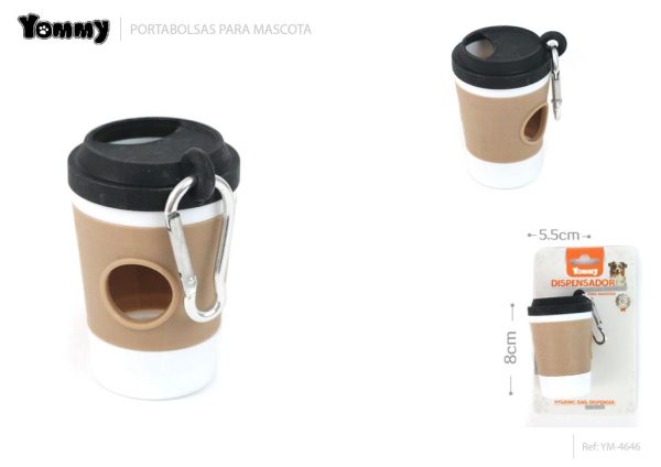 Portabolsas de mascotas en forma de taza 8x5.5 cm - Accesorios para mascotas