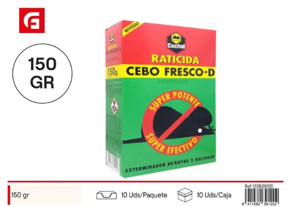 Raticida Cuchol cebo fresco 150g - Insecticidas y raticidas