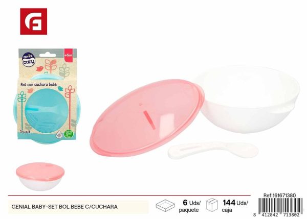 Set de biberón y cuchara GENIAL BABY - Artículos para bebés
