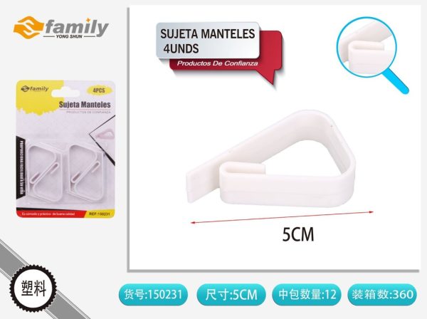 Sujeta manteles 4 unidades - Accesorios para el hogar